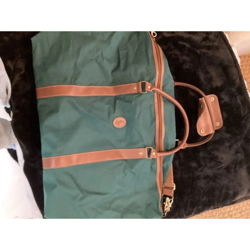 Polo Ralph Lauren Green Canvas Duffle Bag Vintage 90's with  Handle